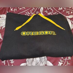 Stadium Athletics Black and Yellow Oregon Hoodie